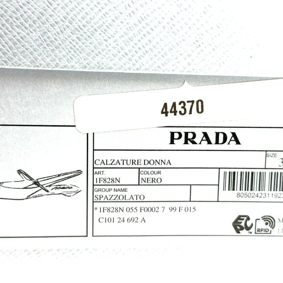 PRADA Modellerie Square Toe Mary Jane Leather Slingback Flat Sandals Shoes - Picture 16 of 16